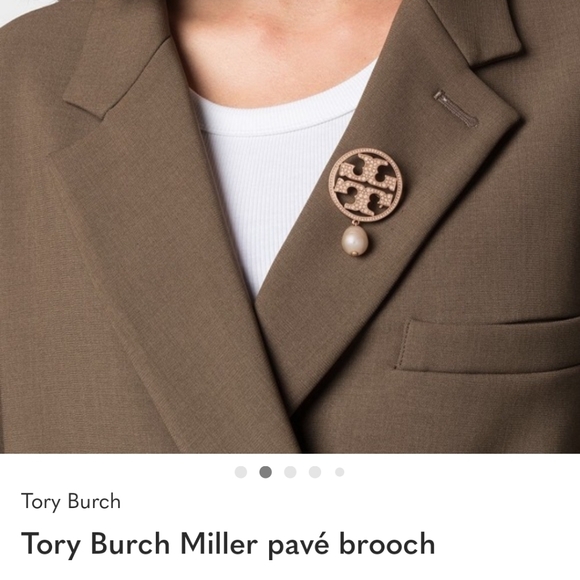 Tory Burch Miller pavé brooch - Picture 3 of 4